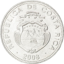 COSTA RICA, 5 Colones, 2008, KM #227b, MS(63), Aluminum, 21.4, 0.91