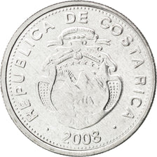 COSTA RICA, 10 Colones, 2008, KM #228b, MS(63), Aluminum, 22.97, 1.14