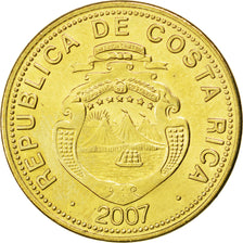Munten, Costa Rica, 25 Colones, 2007, UNC-, Brass plated steel, KM:229