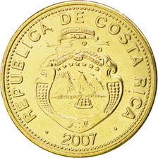 Coin, Costa Rica, 25 Colones, 2007, MS(63), Brass plated steel, KM:229