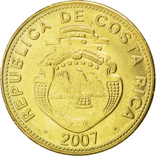 Moneta, Costa Rica, 50 Colones, 2007, MS(63), Mosiądz platerowany stalą
