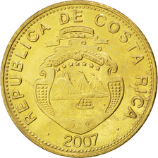 Coin, Costa Rica, 100 Colones, 2007, MS(63), Brass plated steel, KM:240a