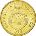 Moneta, Costa Rica, 100 Colones, 2007, MS(63), Mosiądz platerowany stalą