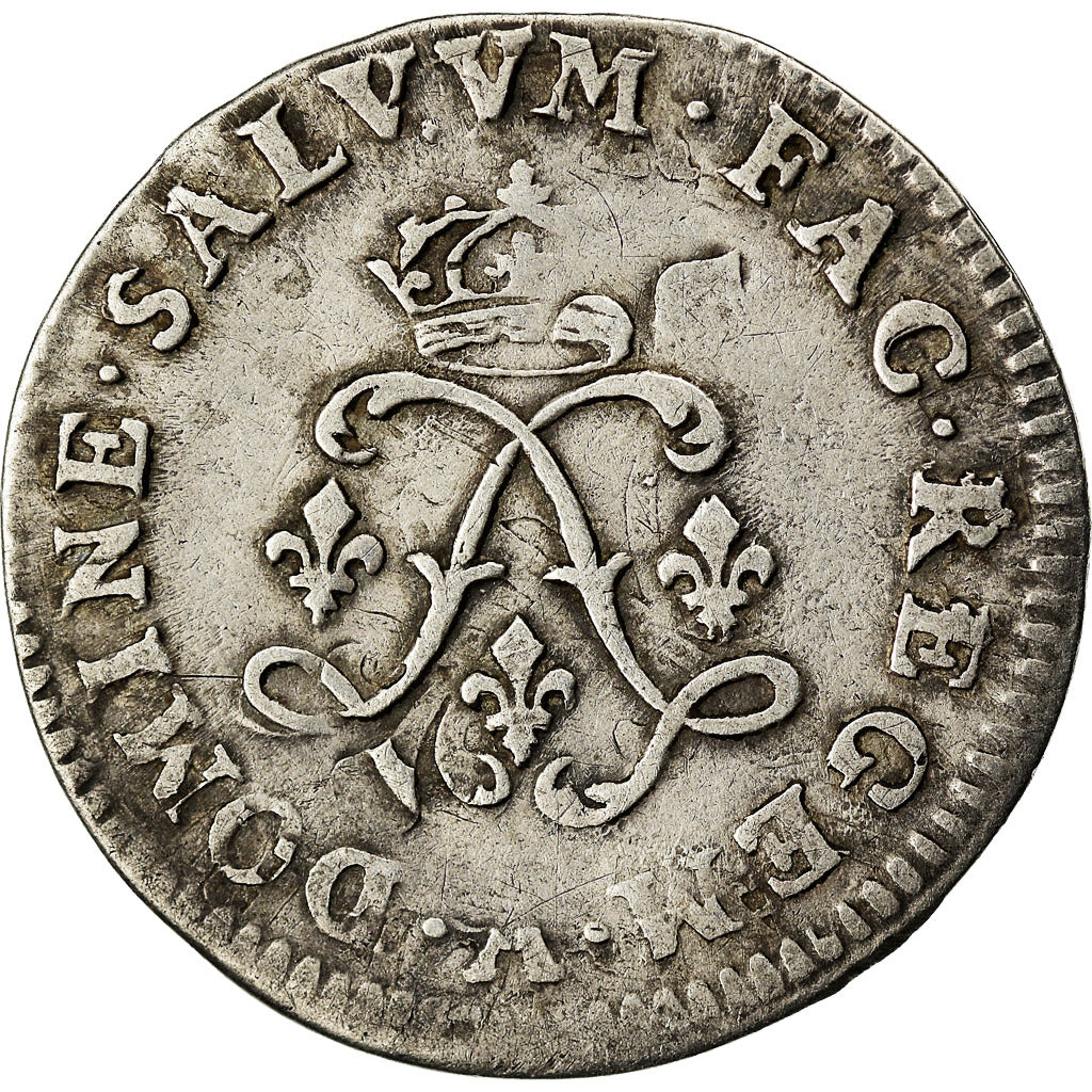 Monnaie, France, Louis XIV, 4 Sols aux 2 L, 4 Sols 2 Deniers, 1691, Paris, TB+