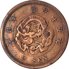 Coin, Japan, Mutsuhito, 2 Sen, 1882, VF(30-35), Bronze, KM:18.2