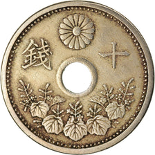 Moneta, Giappone, Yoshihito, 10 Sen, 1923, BB+, Rame-nichel, KM:45