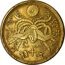 Coin, Japan, Hirohito, 50 Sen, 1946, AU(50-53), Brass, KM:67