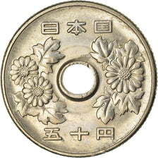 Moneda, Japón, Hirohito, 50 Yen, 1968, EBC, Cobre - níquel, KM:81