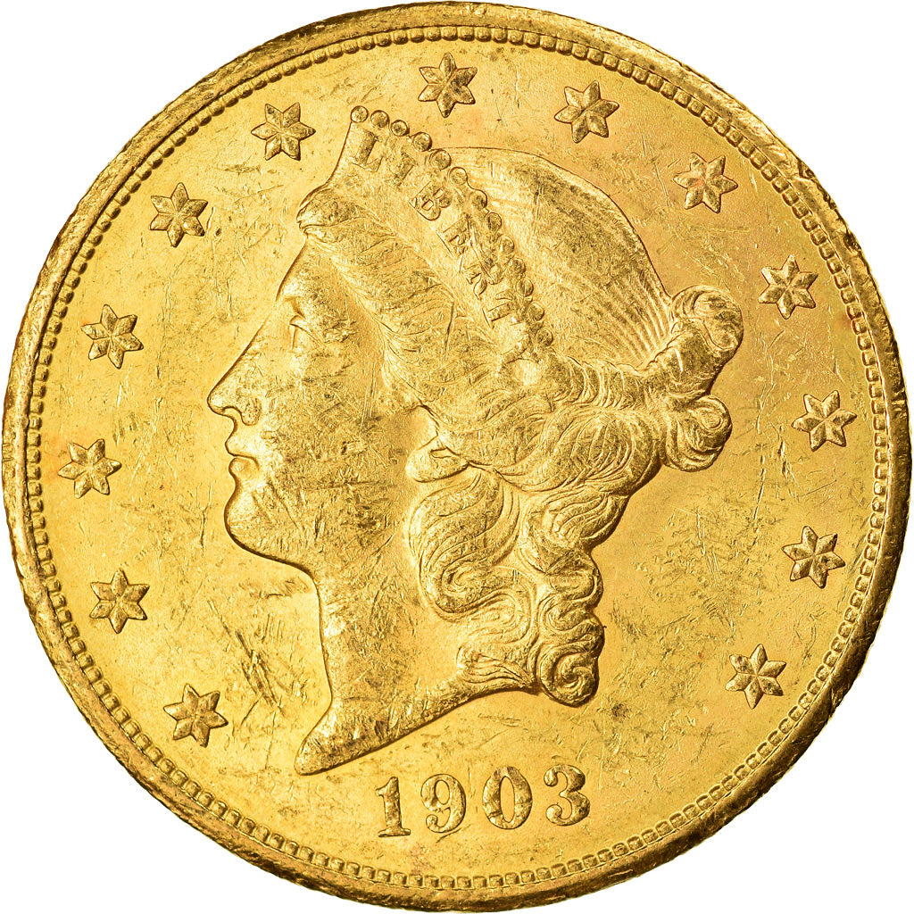 Coin, United States, Liberty Head, $20, Double Eagle, 1903, U.S. Mint, San