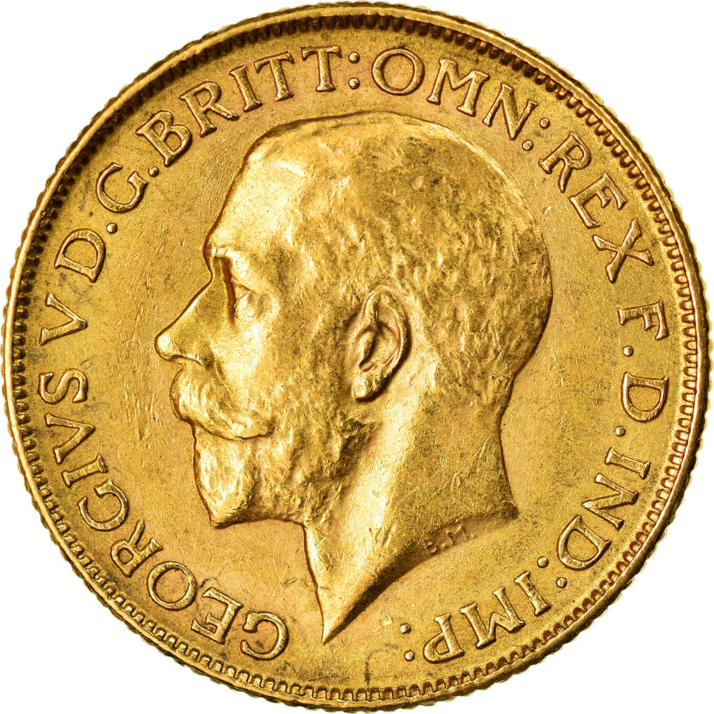 Moneda, INDIA BRITÁNICA, George V, Sovereign, 1918, Bombay, EBC, Oro, KM:525A