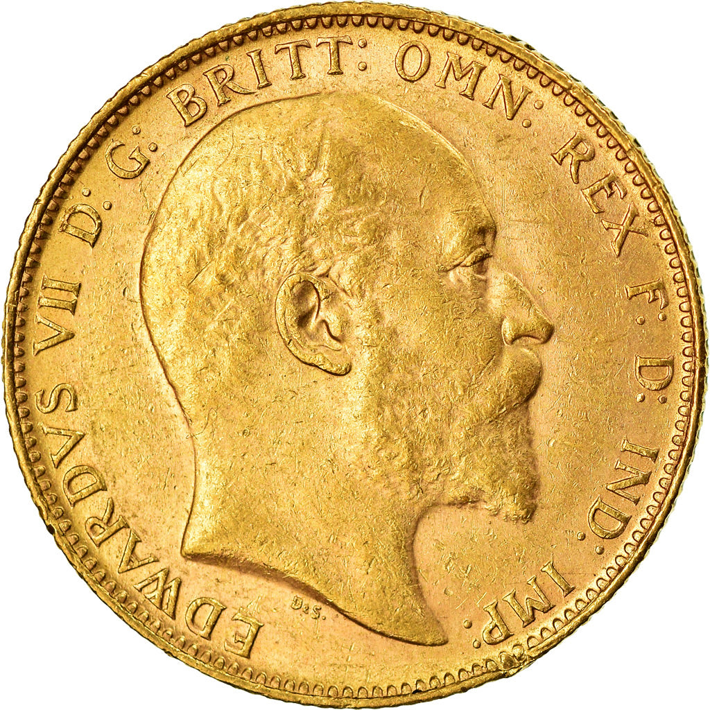 Coin, Australia, Edward VII, Sovereign, 1903, Perth, AU(55-58), Gold, KM:15