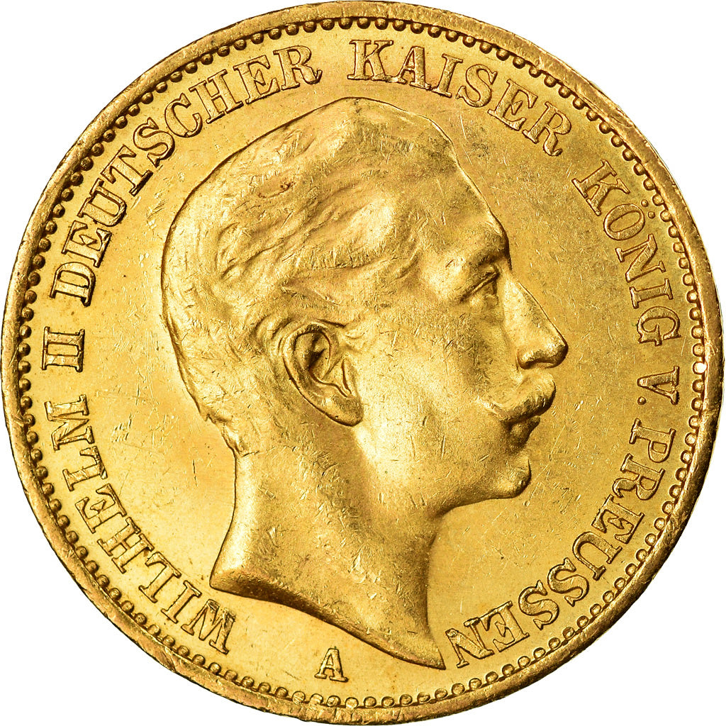 Moneda, Estados alemanes, PRUSSIA, Wilhelm II, 20 Mark, 1913, Berlin, EBC, Oro