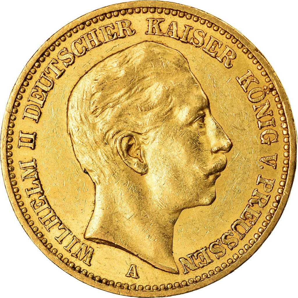 Moneda, Estados alemanes, PRUSSIA, Wilhelm II, 20 Mark, 1895, Berlin, EBC, Oro