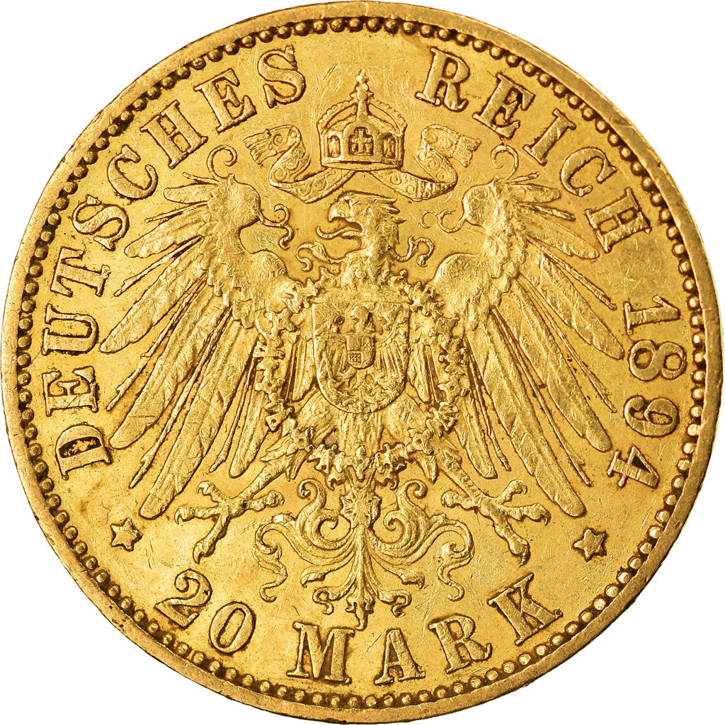 Münze, Deutsch Staaten, PRUSSIA, Wilhelm II, 20 Mark, 1894, Berlin, SS, Gold