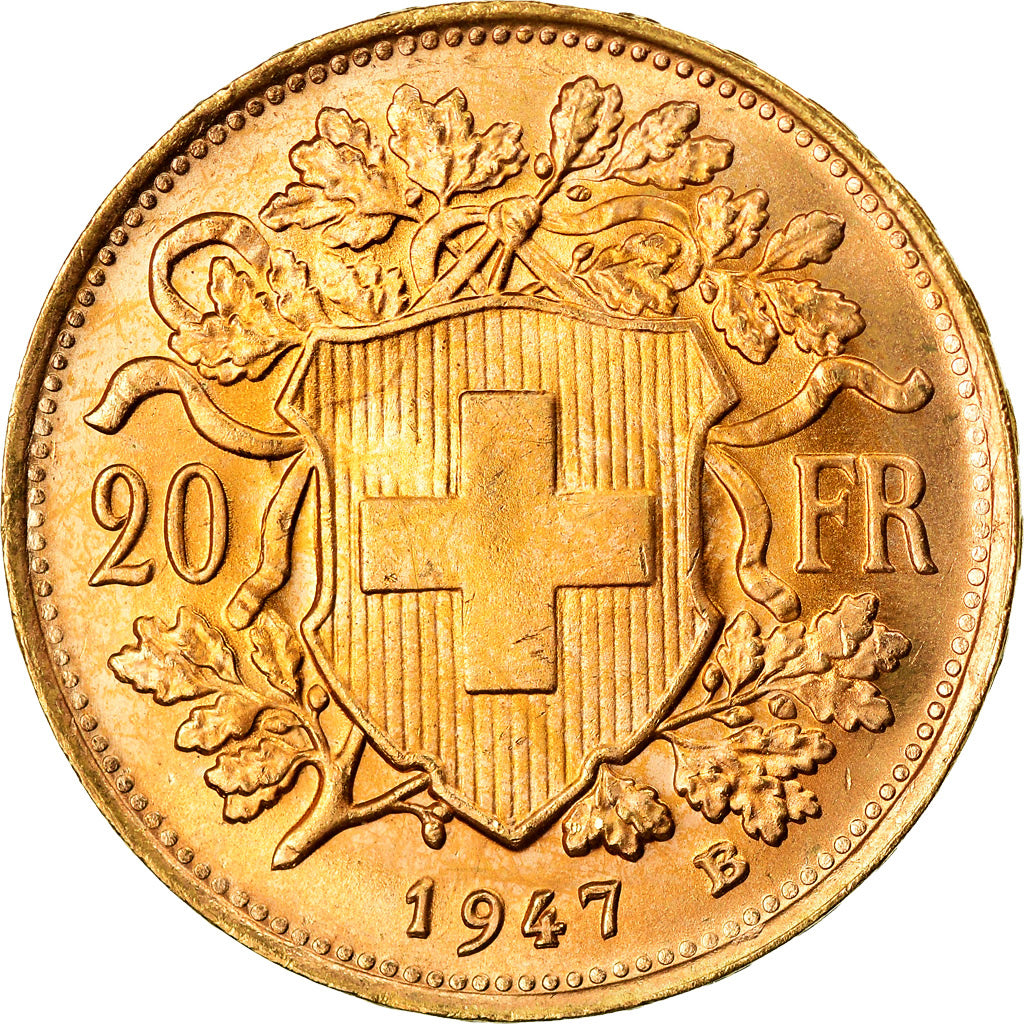 Moneta, Svizzera, 20 Francs, 1947, Bern, SPL, Oro, KM:35.2