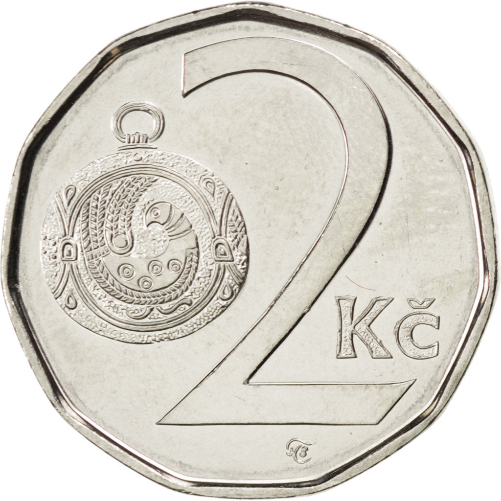 Coin, Czech Republic, 2 Koruny, 2011, MS(63), Nickel plated steel, KM:9