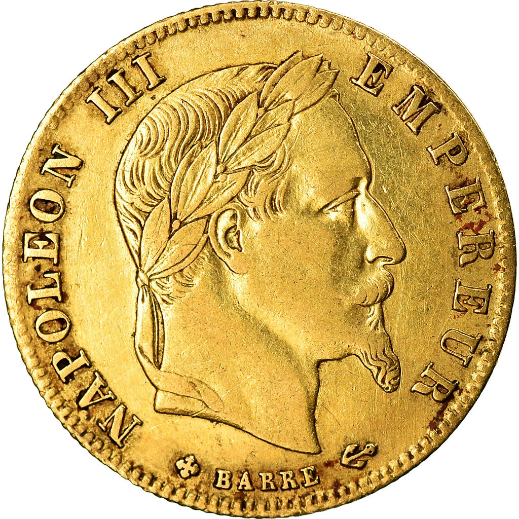 Coin, France, Napoleon III, 5 Francs, 1868, Strasbourg, EF(40-45), Gold