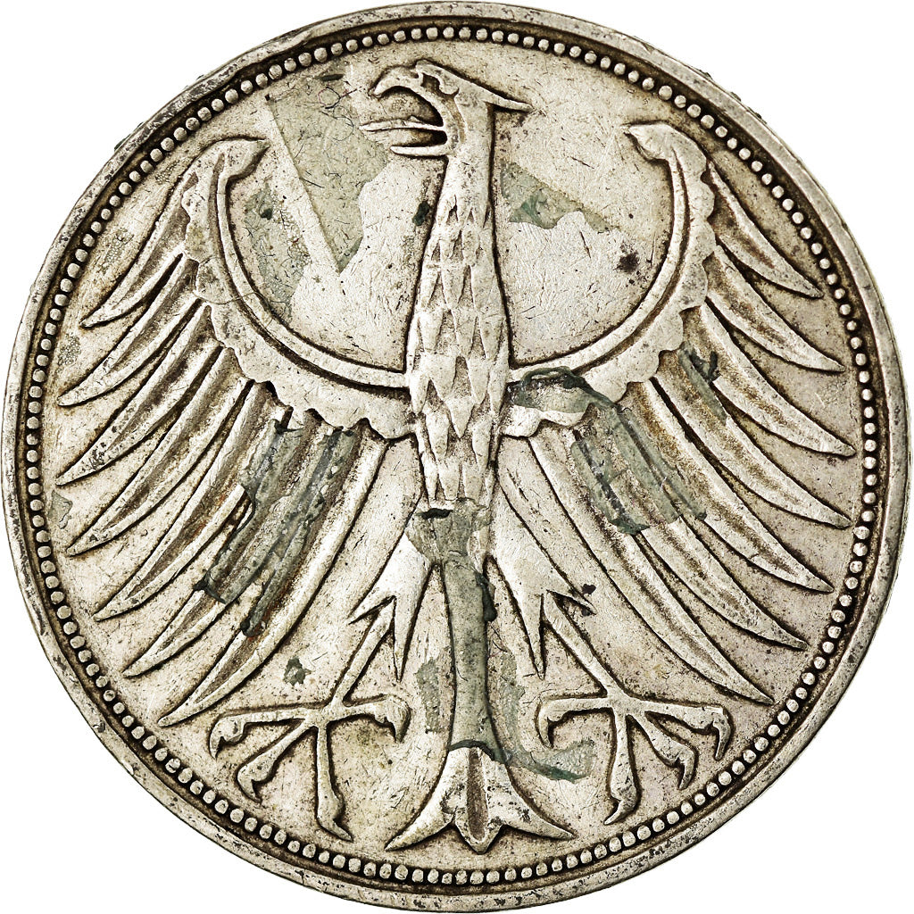 Münze, Bundesrepublik Deutschland, 5 Mark, 1951, Stuttgart, S+, Silber