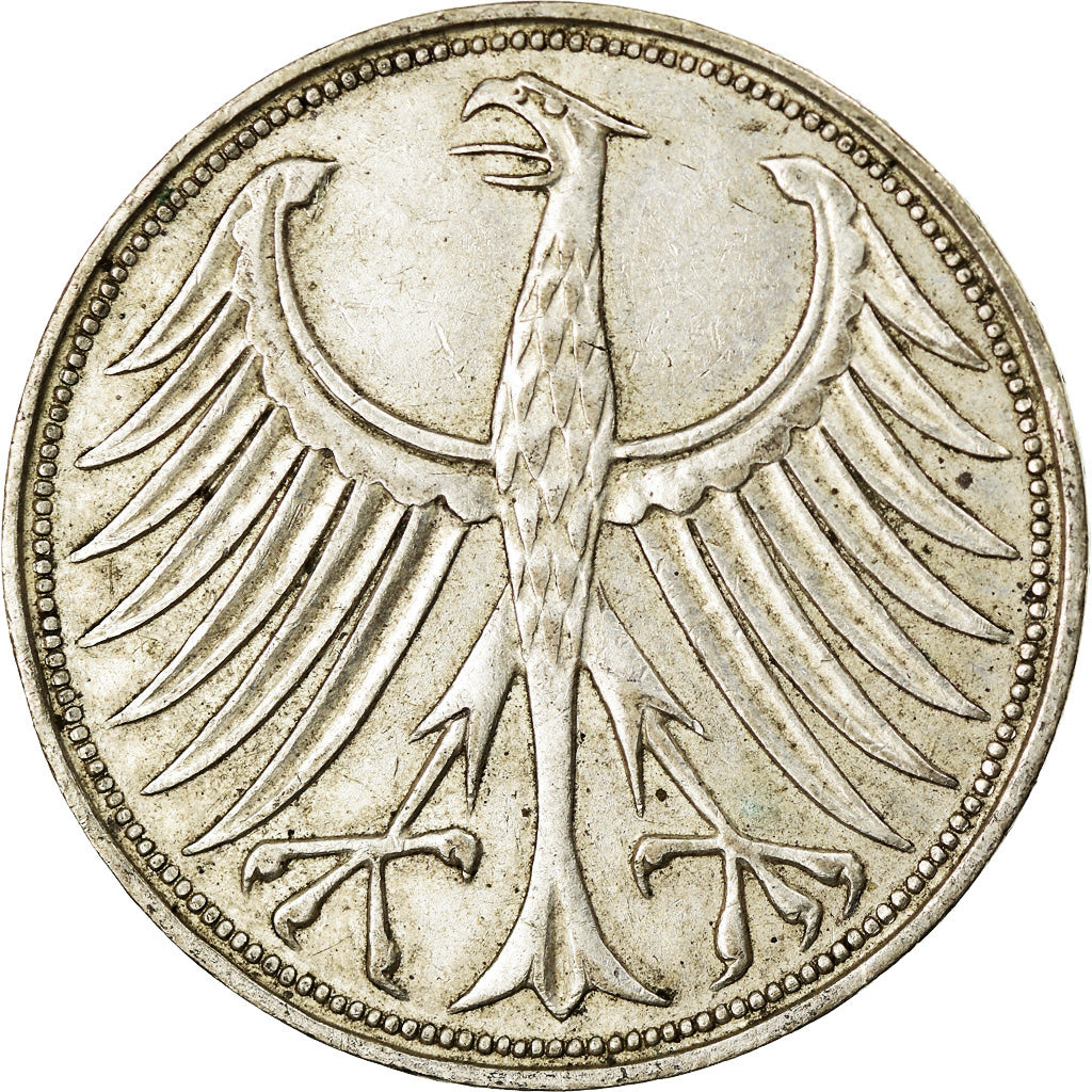 Münze, Bundesrepublik Deutschland, 5 Mark, 1957, Munich, SS+, Silber, KM:112.1