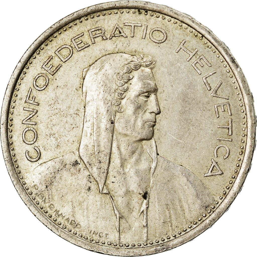Münze, Schweiz, 5 Francs, 1967, Bern, SS+, Silber, KM:40