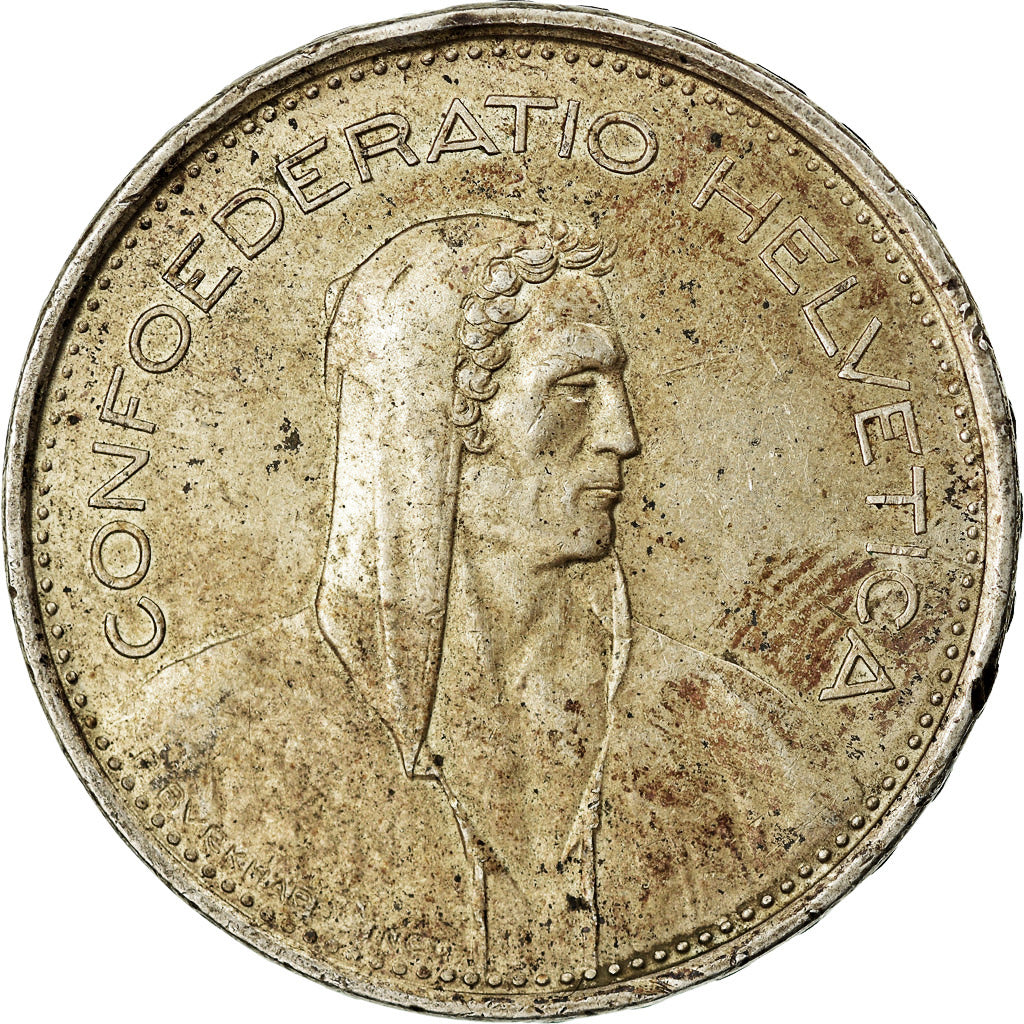 Coin, Switzerland, 5 Francs, 1967, Bern, AU(50-53), Silver, KM:40