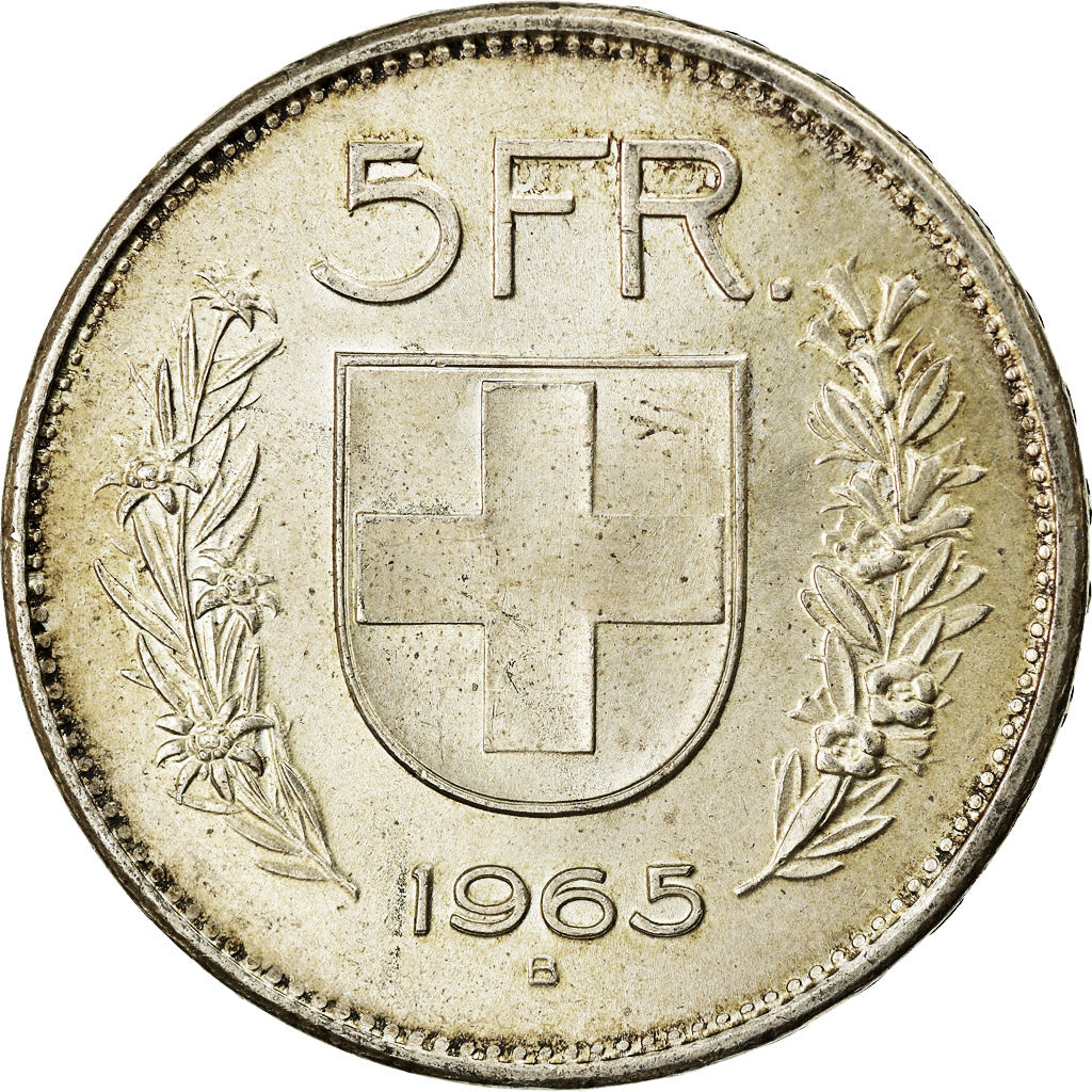 Moneta, Svizzera, 5 Francs, 1965, Bern, SPL-, Argento, KM:40