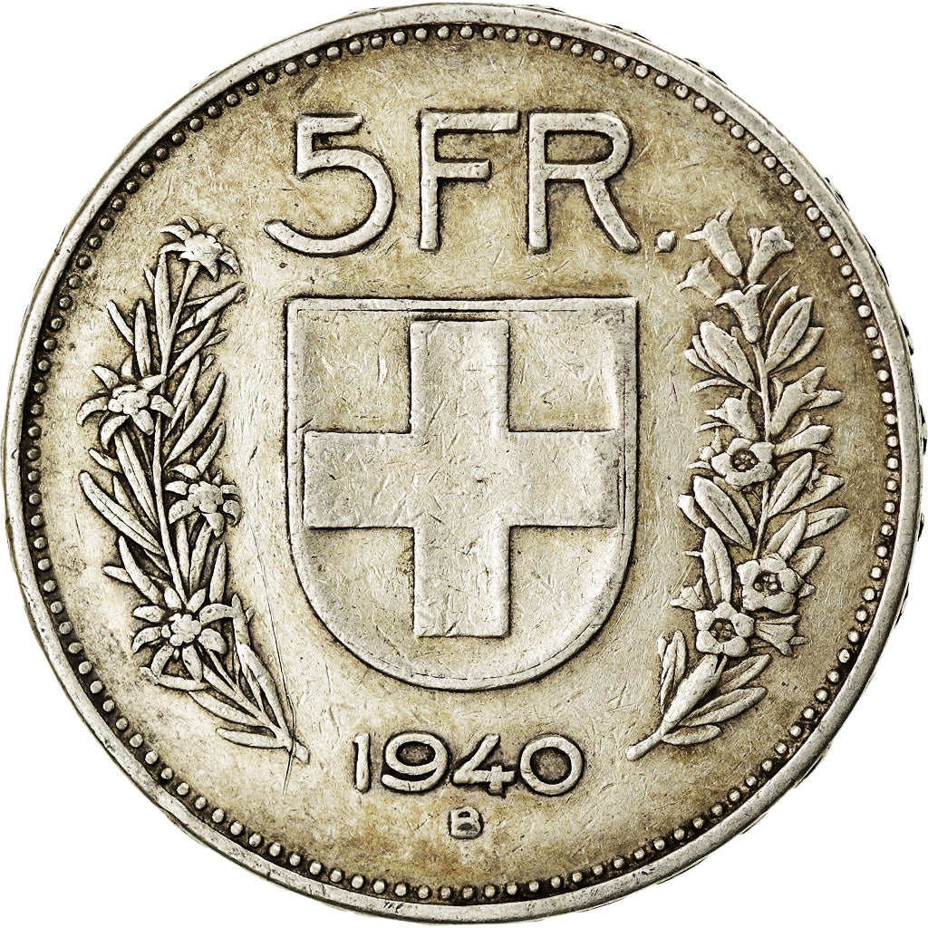 Monnaie, Suisse, 5 Francs, 1940, Bern, TB+, Argent, KM:40