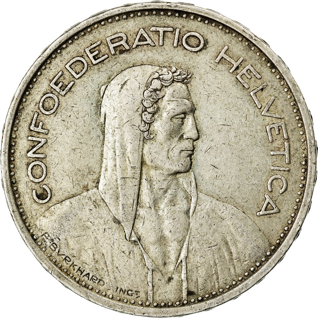 Münze, Schweiz, 5 Francs, 1933, Bern, SS, Silber, KM:40