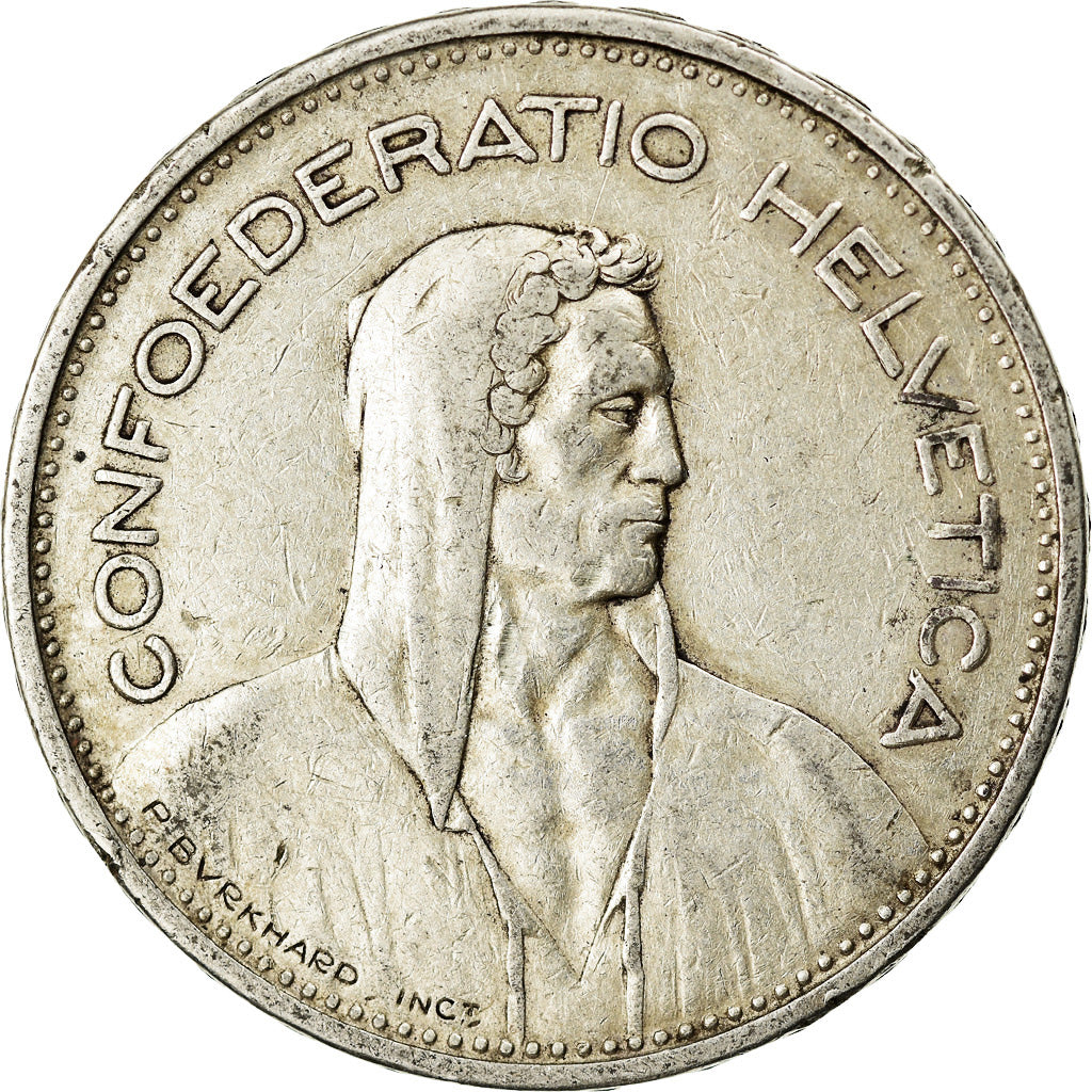 Moneta, Svizzera, 5 Francs, 1933, Bern, BB, Argento, KM:40