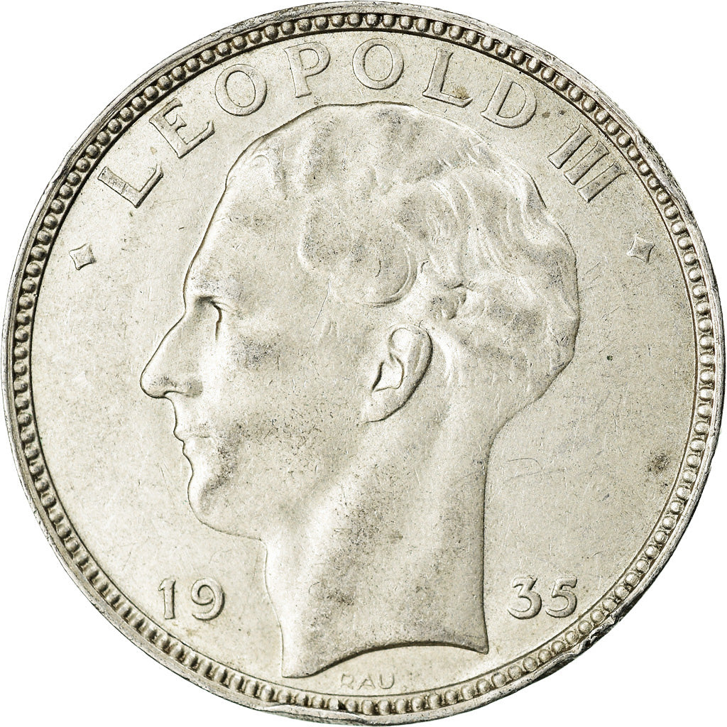 Monnaie, Belgique, Leopold III, 20 Francs, 20 Frank, 1935, TTB+, Argent, KM:105