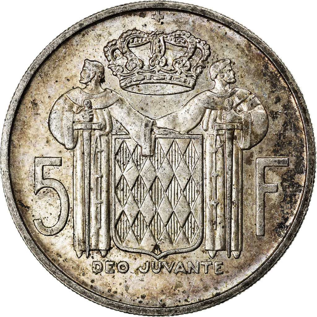 Moneta, Monaco, Rainier III, 5 Francs, 1960, BB, Argento, KM:141, Gadoury:MC 152