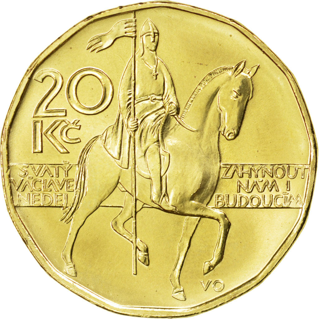 Moneda, República Checa, 20 Korun, 2012, SC, Latón chapado en acero, KM:5