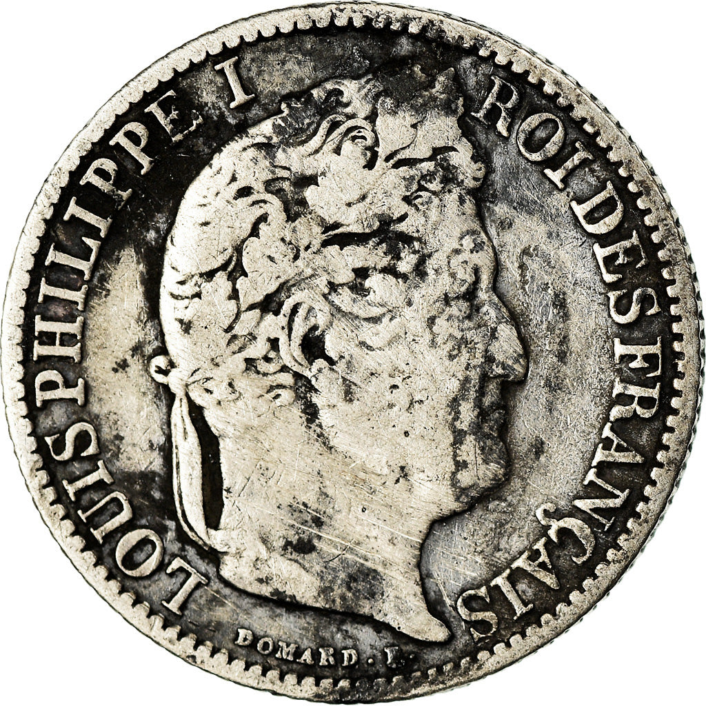 Moneda, Francia, Louis-Philippe, 50 Centimes, 1847, Paris, BC+, Plata, KM:768.1