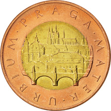 CZECH REPUBLIC, 50 Korun, 1993, KM #1, MS(63), Bi-Metallic, 27.5, 9.65