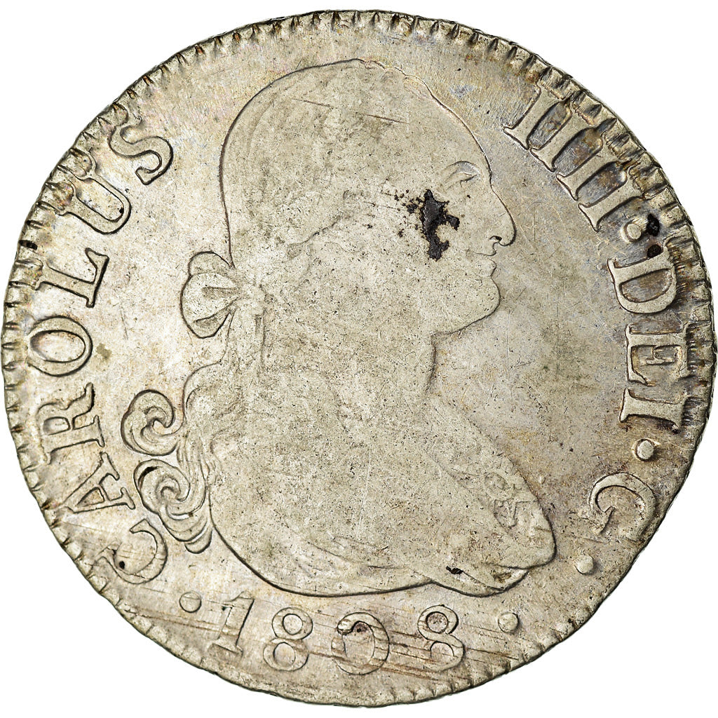 Münze, Spanien, Charles IV, 2 Reales, 1808, Madrid, S+, Silber, KM:430.1