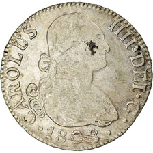 Münze, Spanien, Charles IV, 2 Reales, 1808, Madrid, S+, Silber, KM:430.1