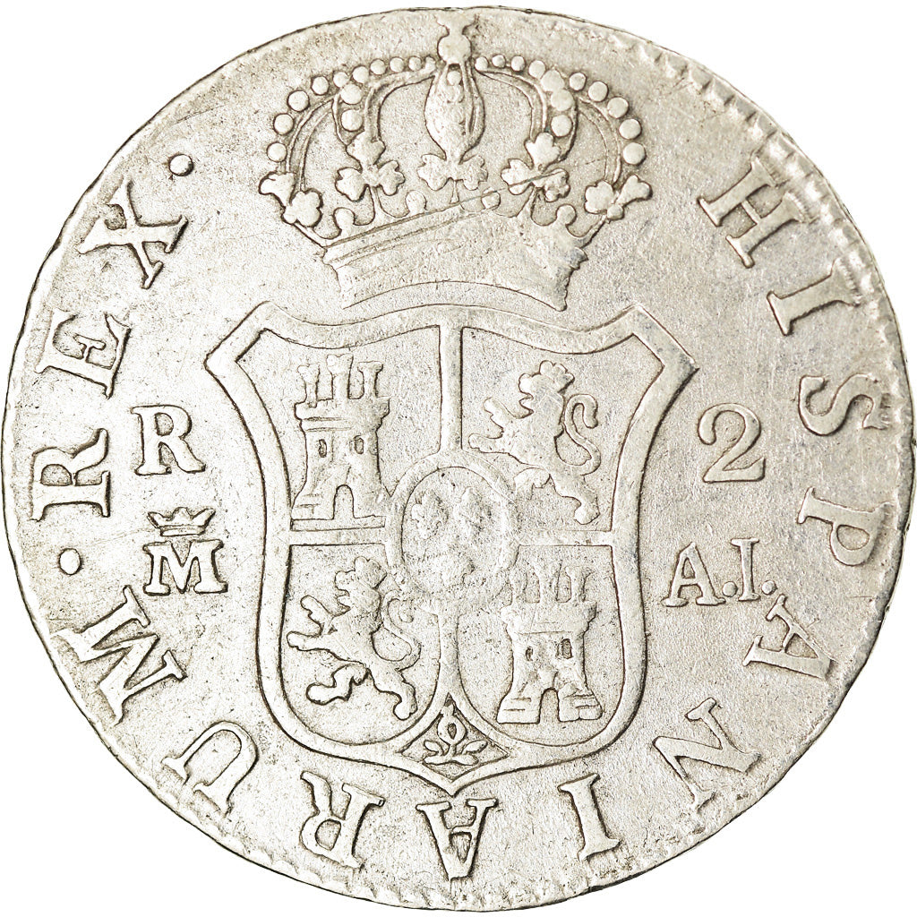 Monnaie, Espagne, Charles IV, 2 Reales, 1808, Madrid, TB, Argent, KM:430.1
