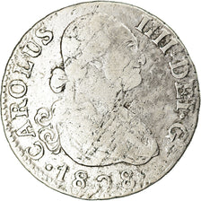 Monnaie, Espagne, Charles IV, 2 Reales, 1808, Madrid, TB, Argent, KM:430.1