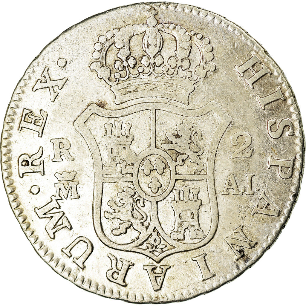 Monnaie, Espagne, Charles IV, 2 Reales, 1808, Madrid, TB, Argent, KM:430.1