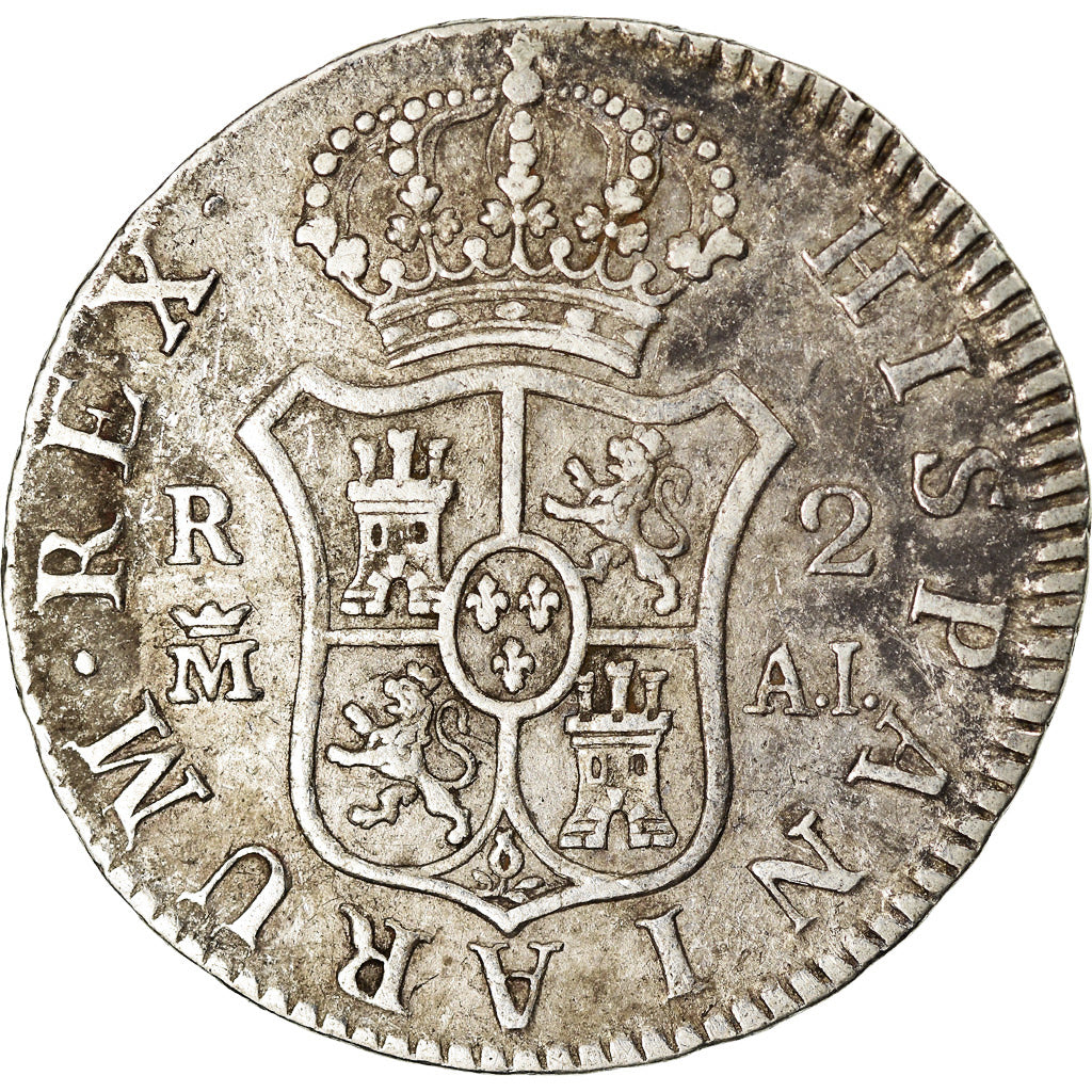 Monnaie, Espagne, Charles IV, 2 Reales, 1808, Madrid, B+, Argent, KM:430.1