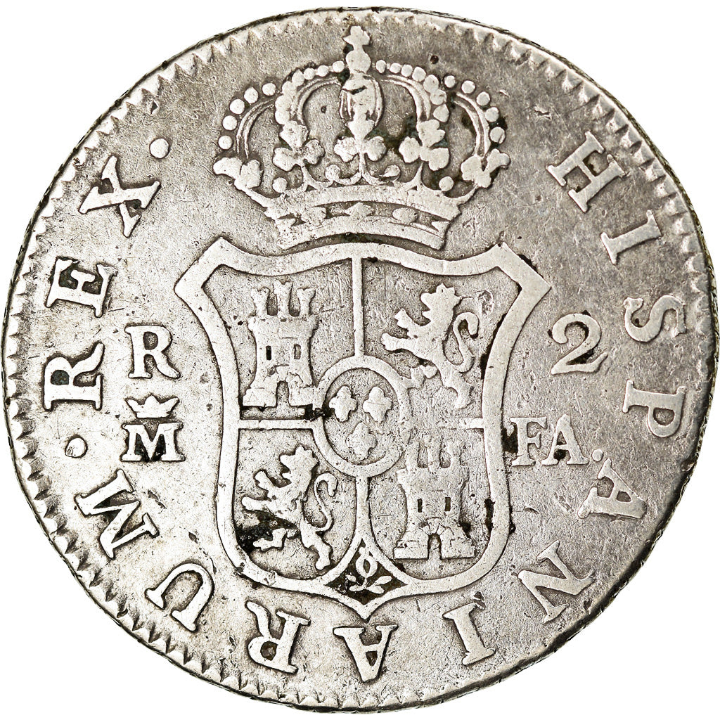 Moneda, España, Charles IV, 2 Reales, 1806, Madrid, BC+, Plata, KM:430.1