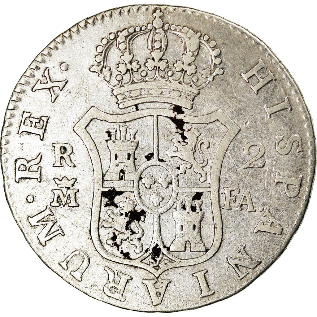 Moneta, Spagna, Charles IV, 2 Reales, 1806, Madrid, MB, Argento, KM:430.1