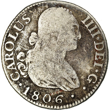 Moneda, España, Charles IV, 2 Reales, 1806, Madrid, BC, Plata, KM:430.1