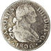Munten, Spanje, Charles IV, 2 Reales, 1806, Seville, ZG+, Zilver, KM:430.2