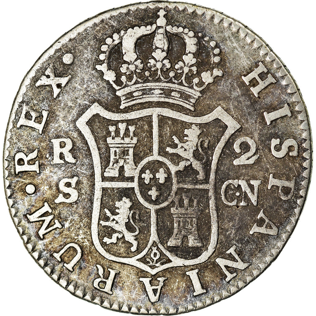 Munten, Spanje, Charles IV, 2 Reales, 1806, Seville, ZG+, Zilver, KM:430.2