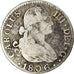 Munten, Spanje, Charles IV, 2 Reales, 1806, Seville, ZG+, Zilver, KM:430.2
