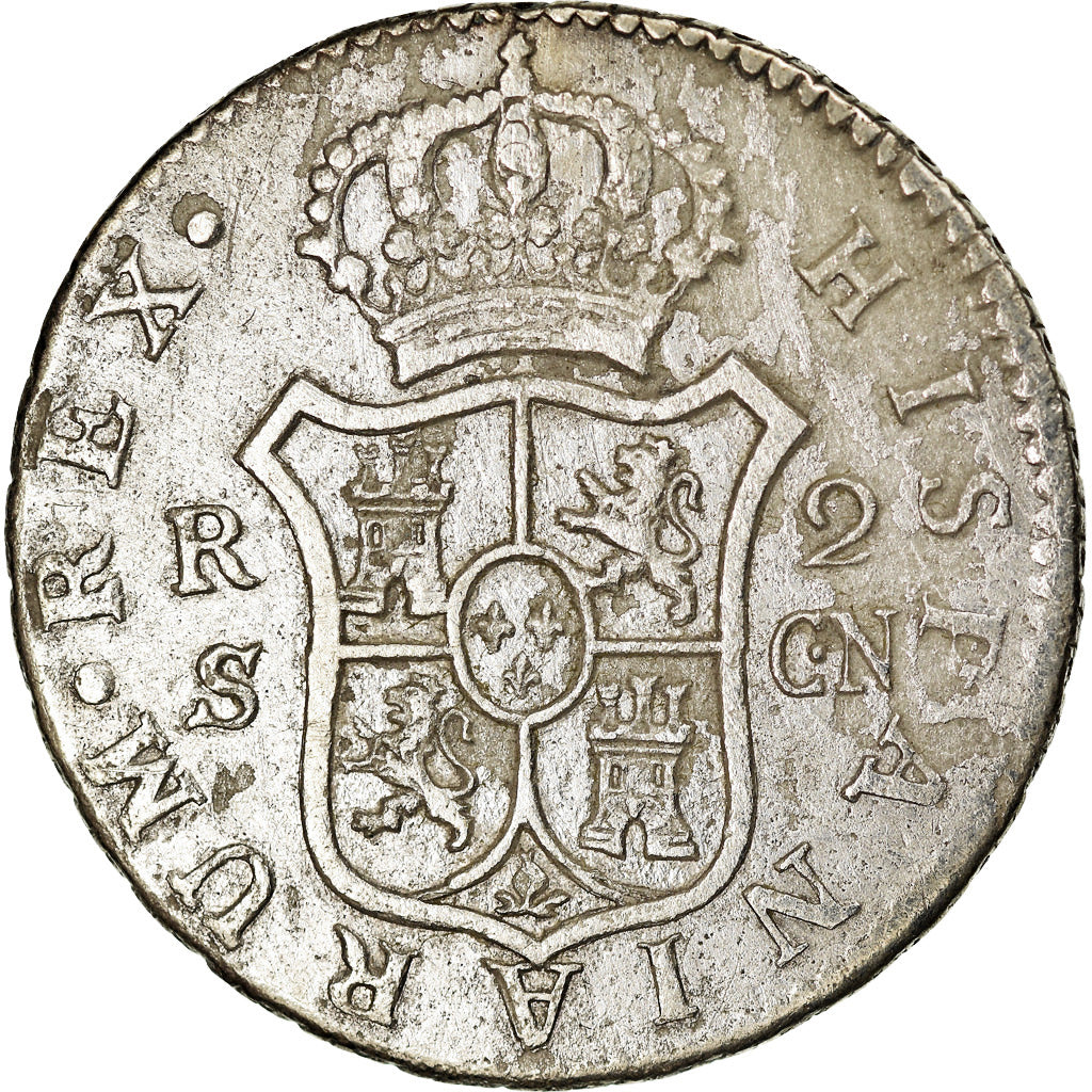 Coin, Spain, Charles IV, 2 Reales, 1801, Seville, VF(30-35), Silver, KM:430.2