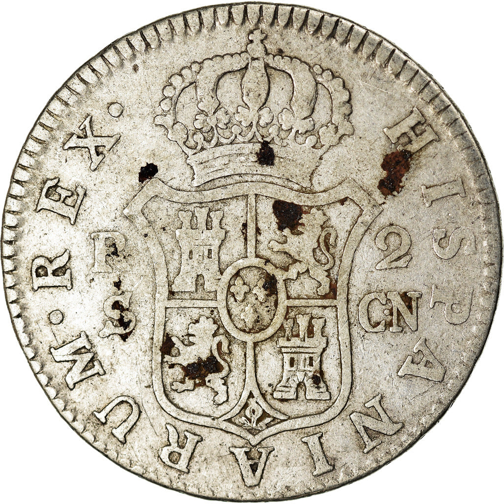 Monnaie, Espagne, Charles IV, 2 Reales, 1801, Seville, TB, Argent, KM:430.2