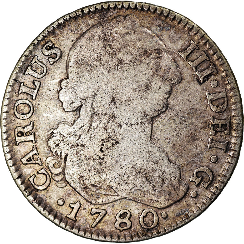 Monnaie, Espagne, Charles III, 2 Reales, 1780, Madrid, TB, Argent, KM:412.1
