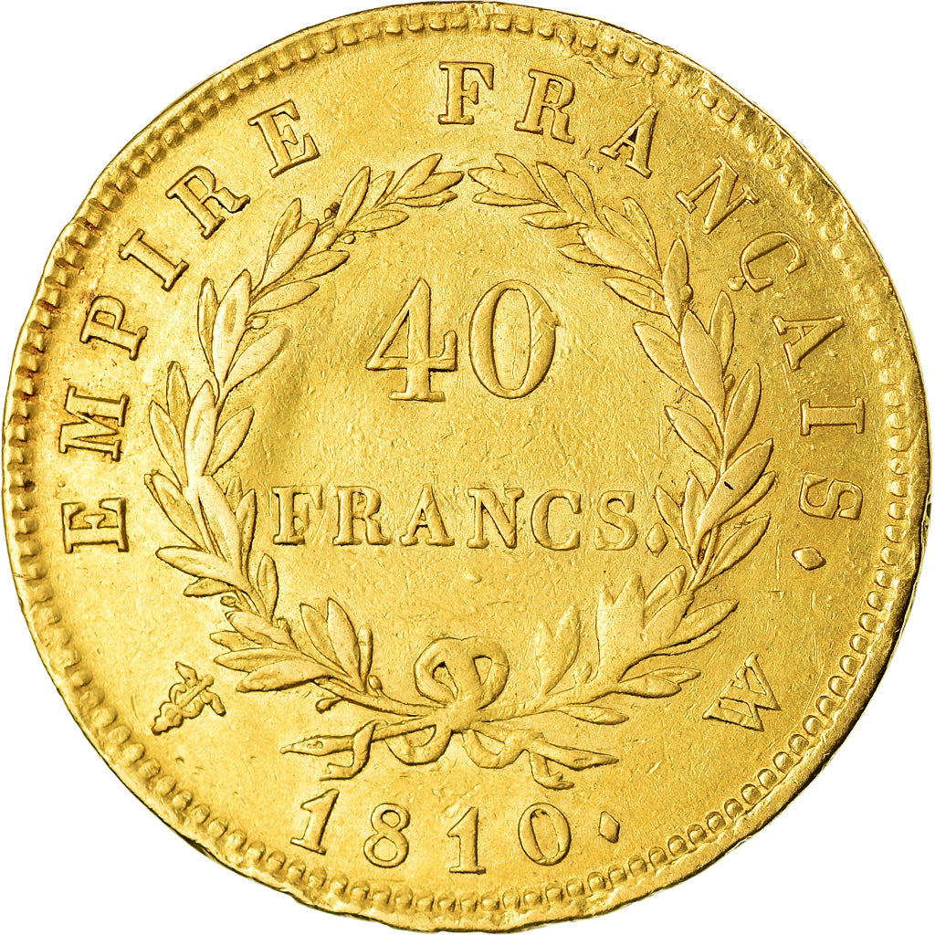 Münze, Frankreich, Napoléon I, 40 Francs, 1810, Lille, SS+, Gold, KM:696.6
